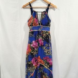 Blue Multicolored Flowy dress